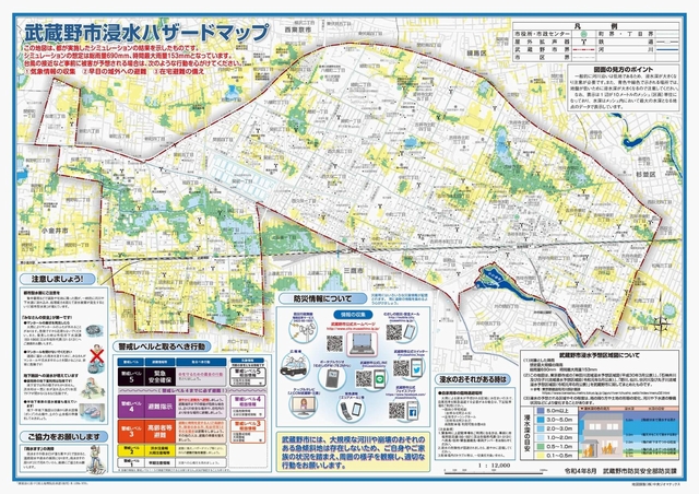 武蔵野市浸水ハザードマップ